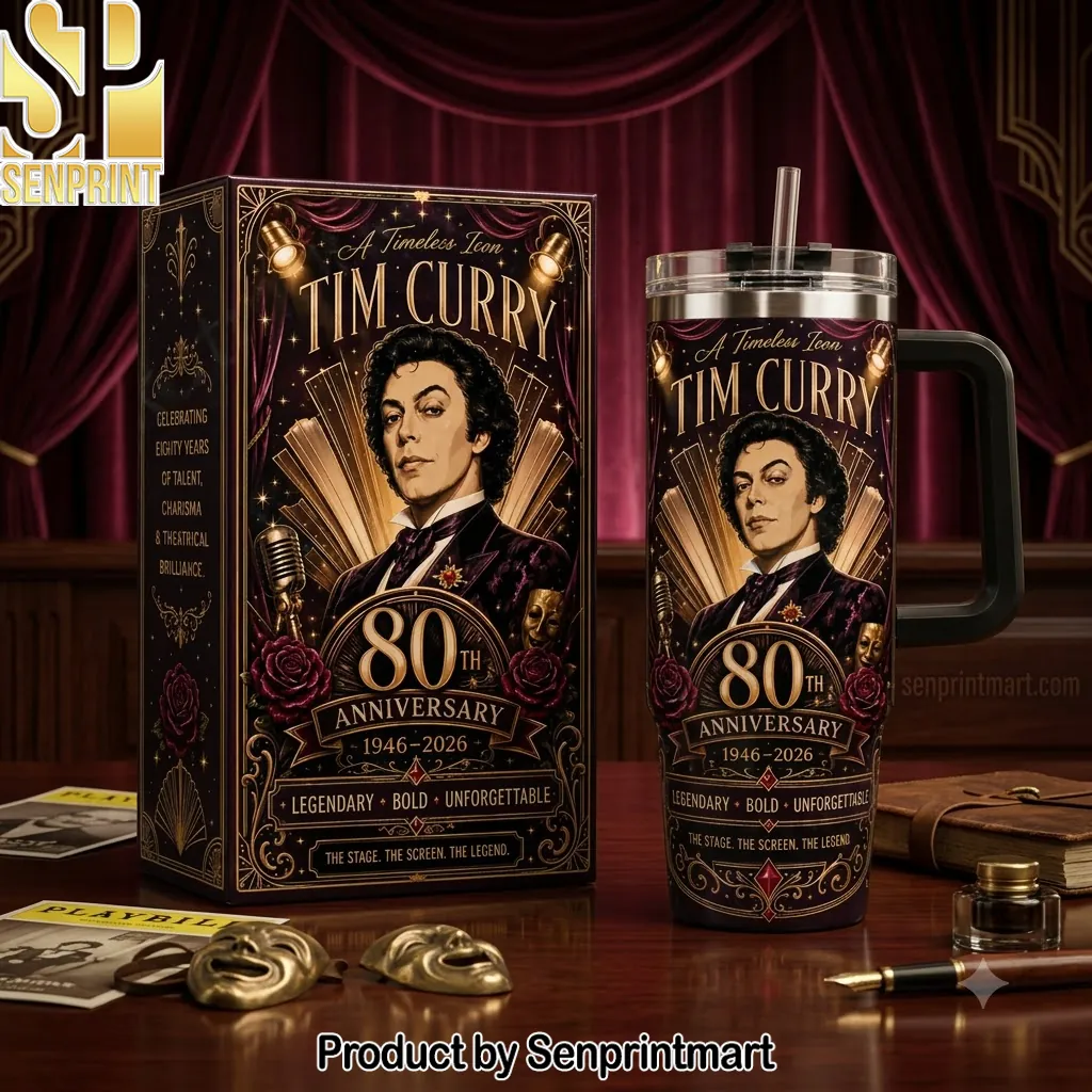 Tim Curry 80th Anniversary 1946-2026 Commemorative 40oz Tumbler