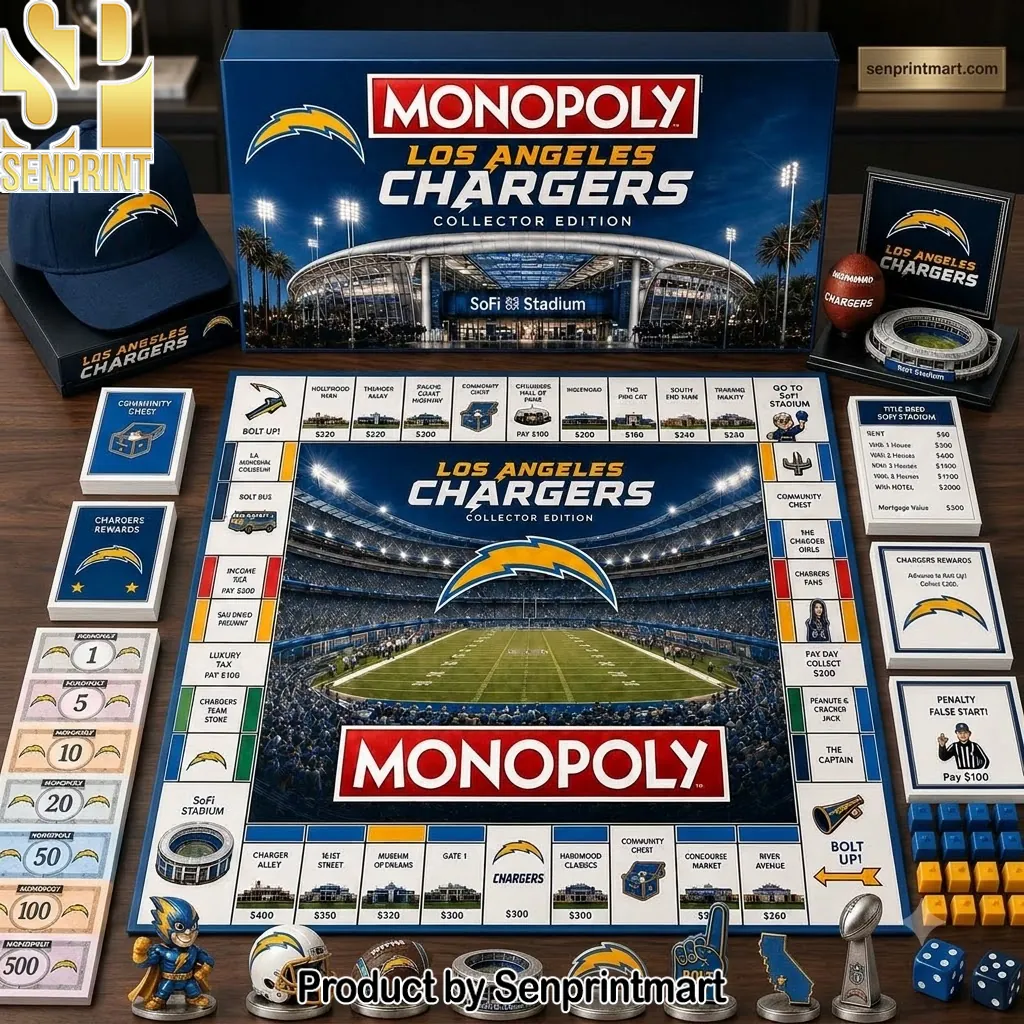 Los Angeles Chargers Monopoly Collector Edition Board Game