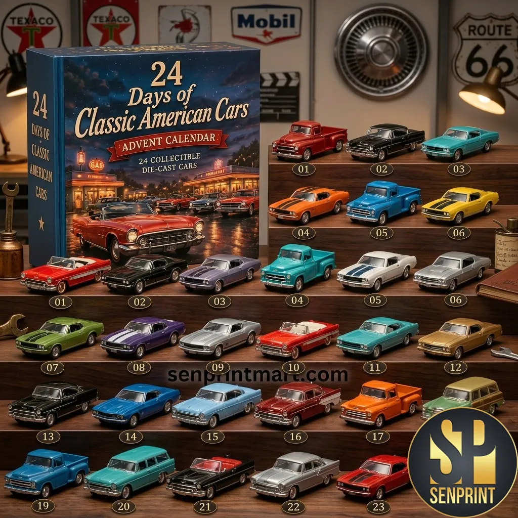 24 Days Of Classic American Cars Die-Cast Vehicle Advent Calendar