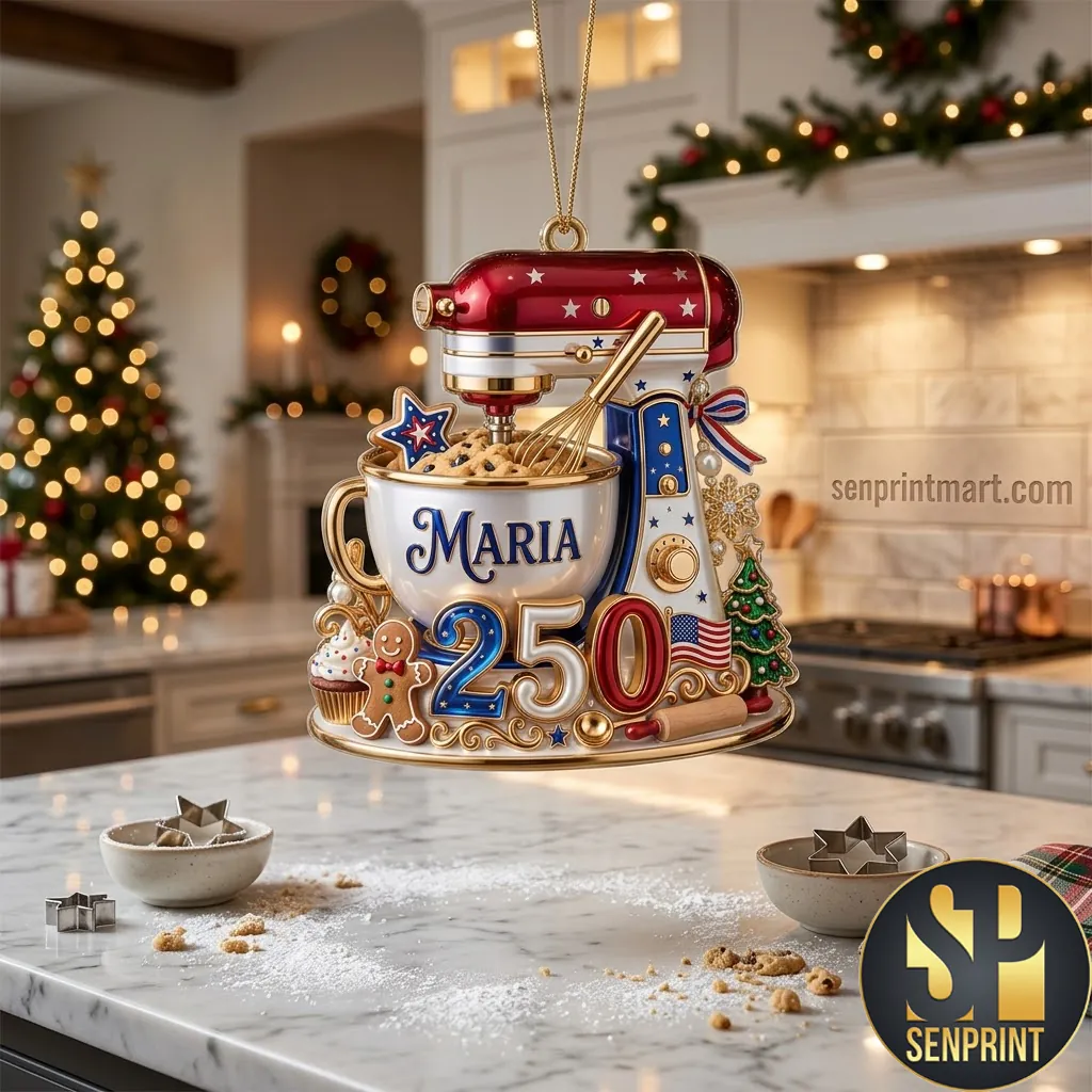 Personalized 250th Anniversary Stand Mixer Christmas Ornament