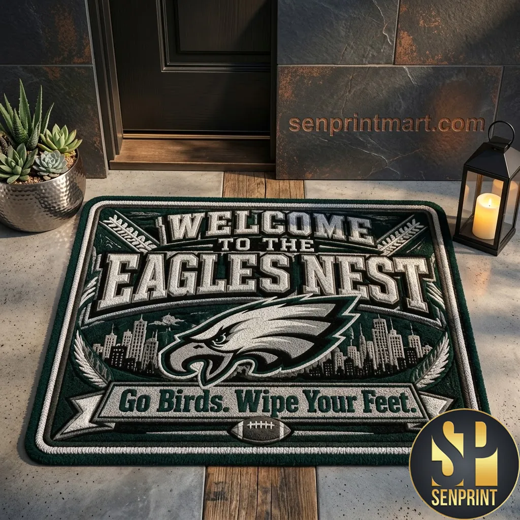 Philadelphia Eagles Welcome To The Eagles Nest NFL Team Door Mat