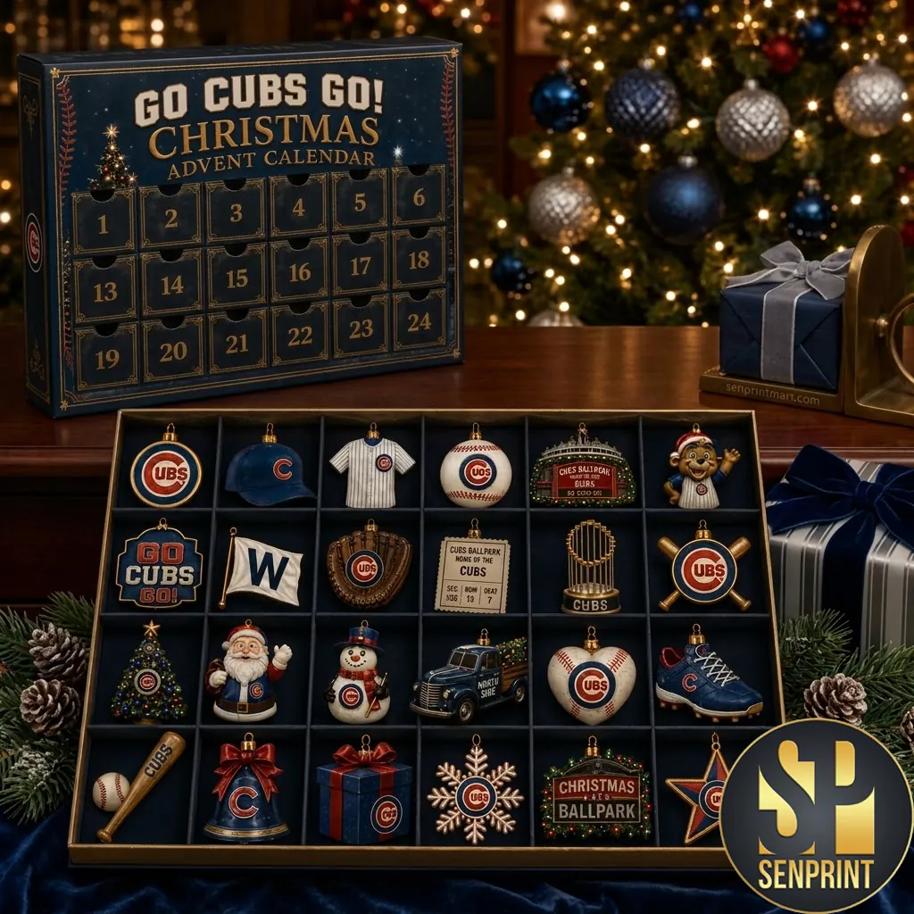 Chicago Cubs Go Cubs Go Christmas Ornament Advent Calendar