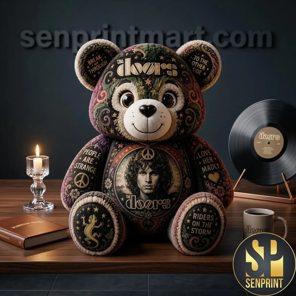 The Doors Jim Morrison Rock Music Legend Decorative Plush Bear