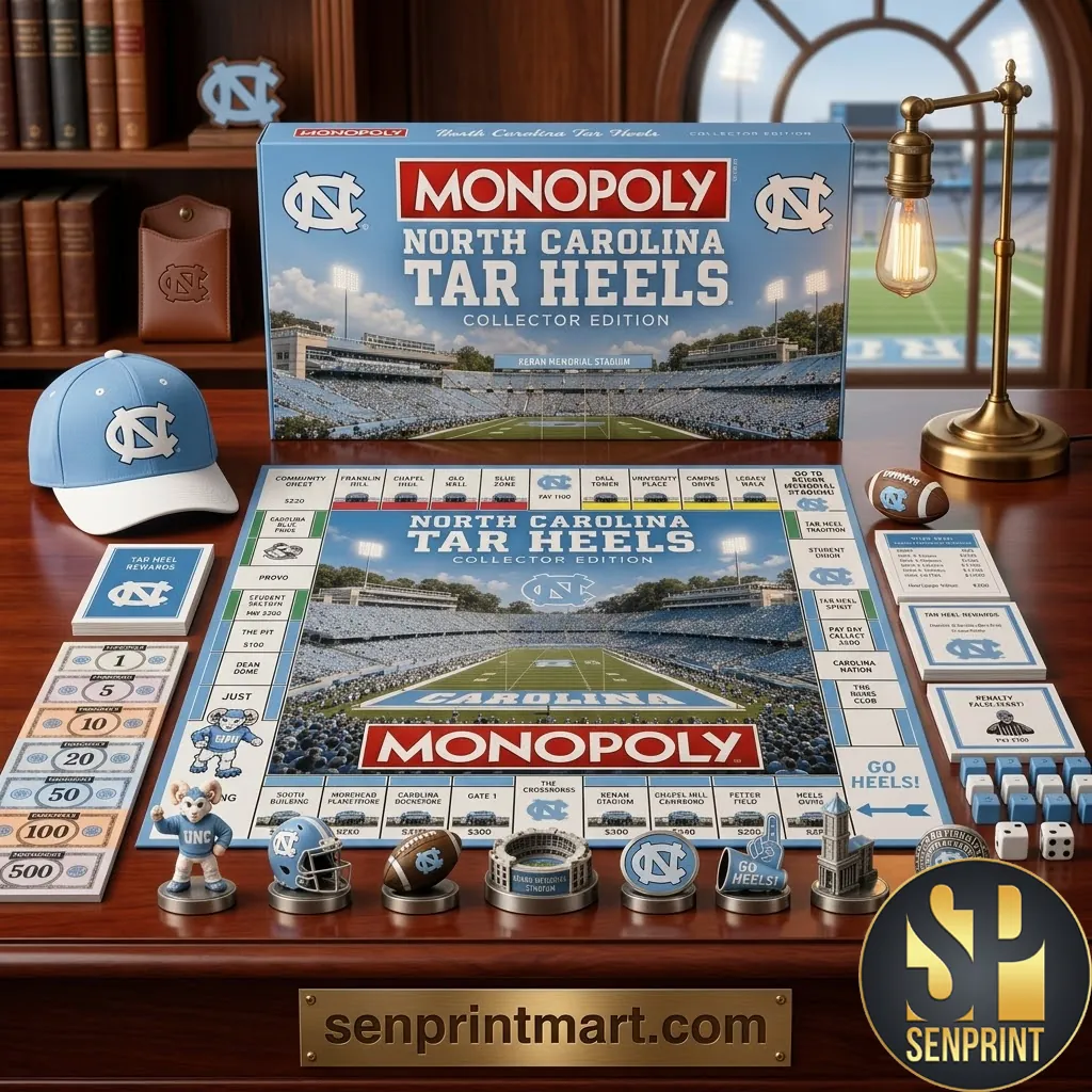 North Carolina Tar Heels Monopoly Collector Edition Board Game