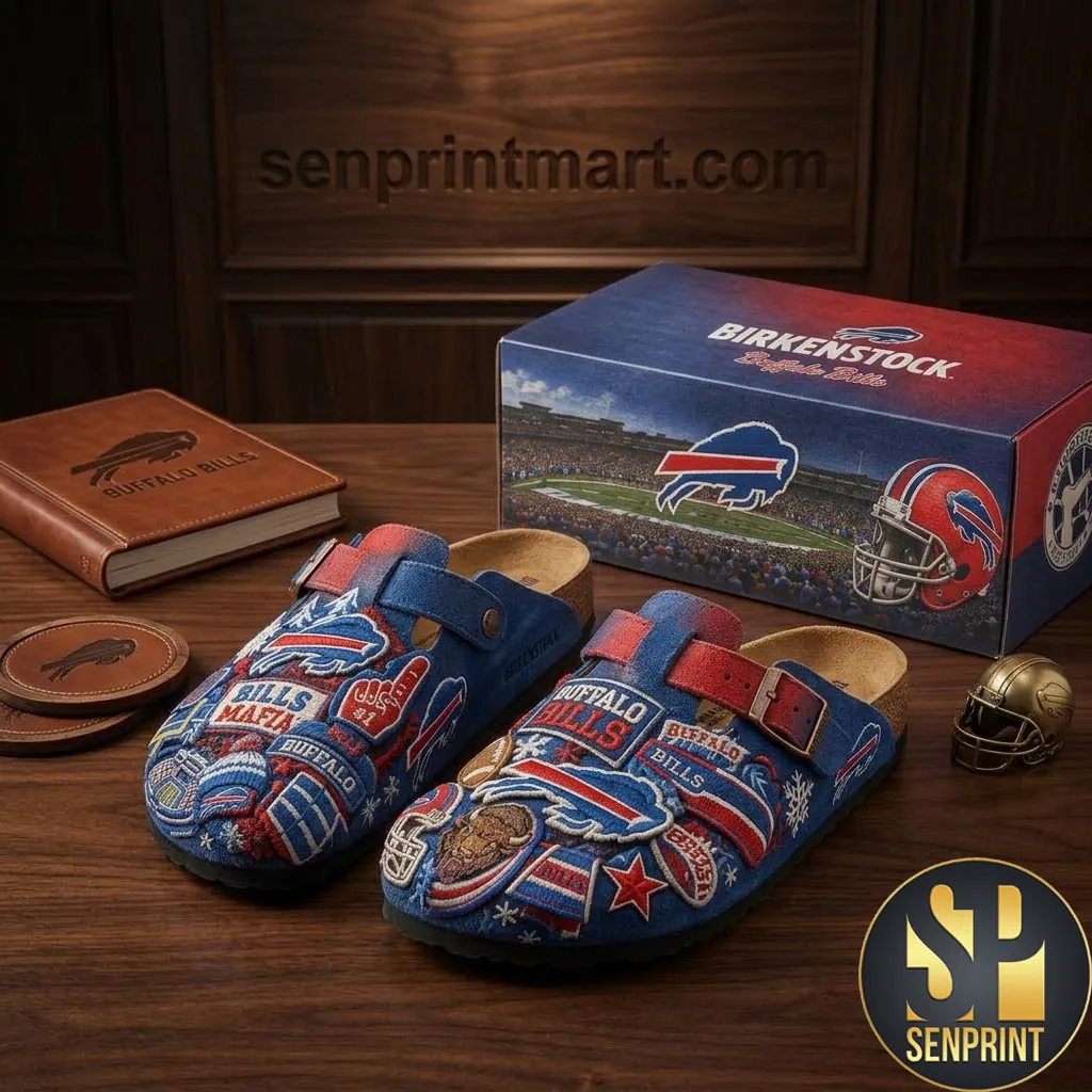 Buffalo Bills NFL Premium Birkenstock Boston Clogs