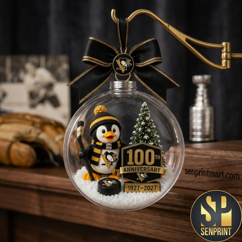 Pittsburgh Penguins 100th Anniversary 1927-2027 Christmas Ornament