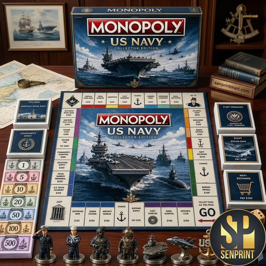 US Navy Monopoly Collector Edition Board Game