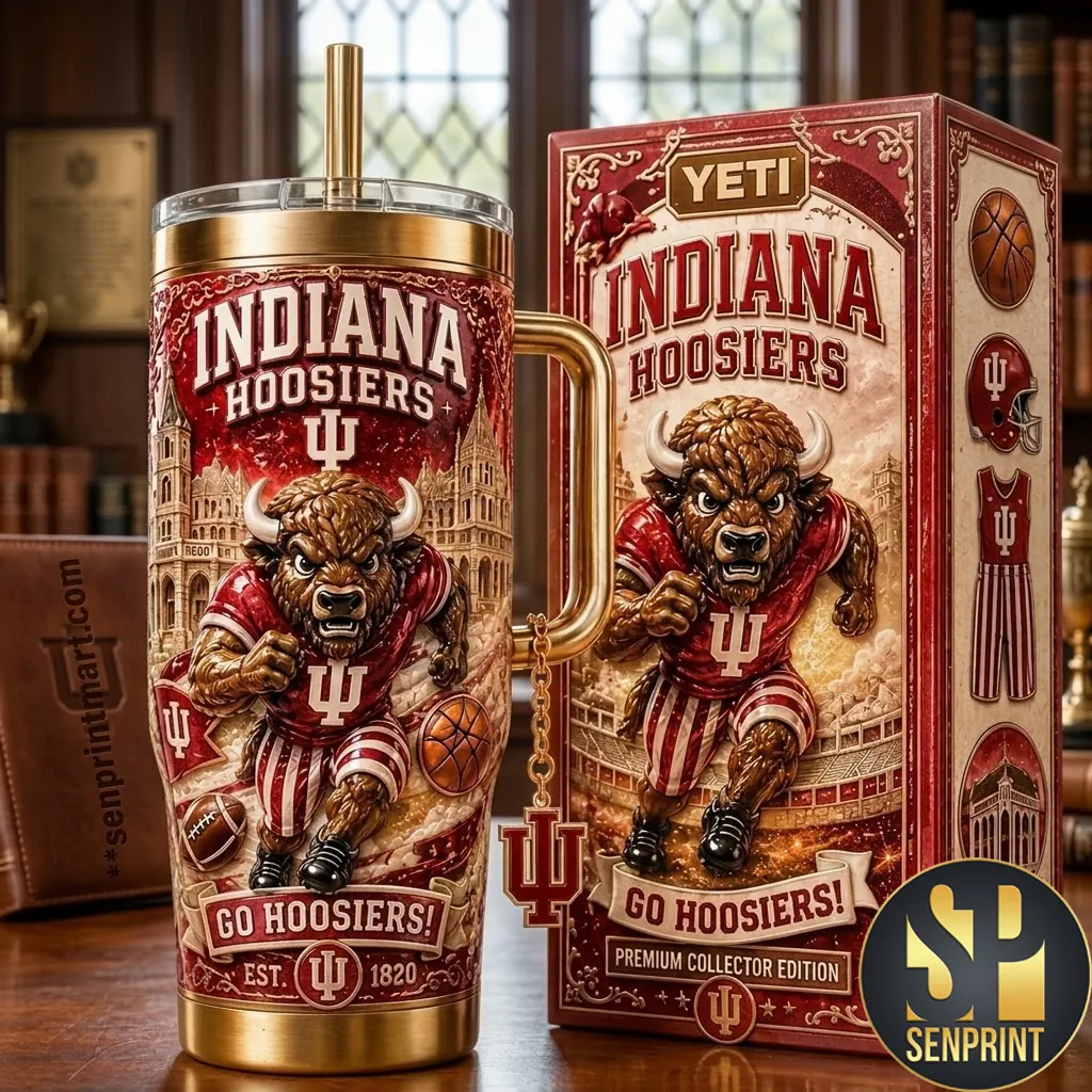 Indiana Hoosiers Premium 3D Collector Edition Travel Tumbler
