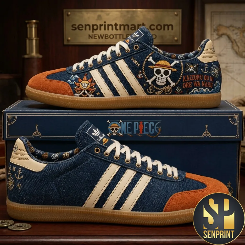 One Piece Custom Embroidered Samba Sneakers
