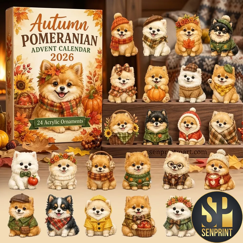 Autumn Pomeranian Dog 2026 Limited Edition Advent Calendar