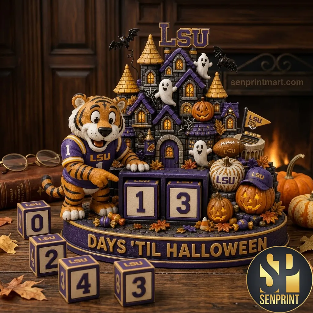 LSU Tigers Halloween Haunted Castle Countdown Calendar