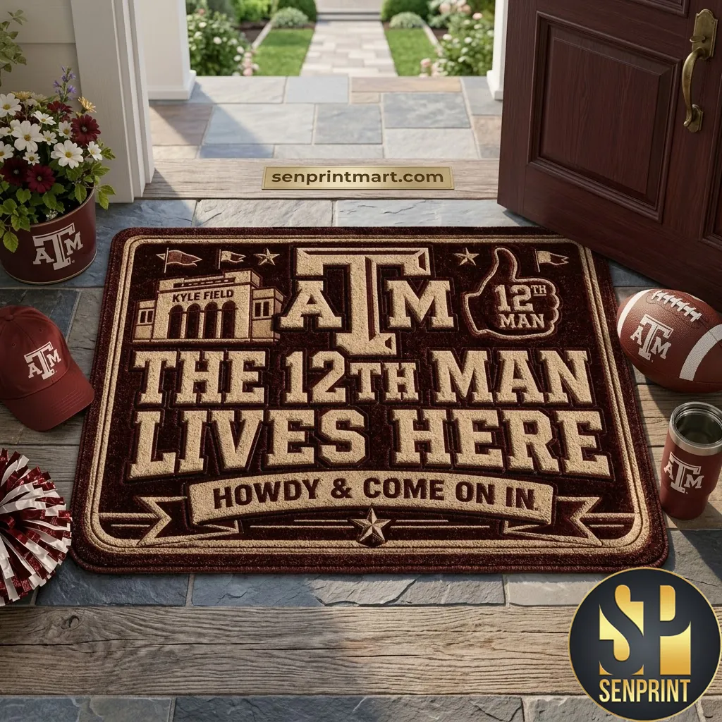 Texas A&M 12th Man Kyle Field Premium Welcome Door Mat