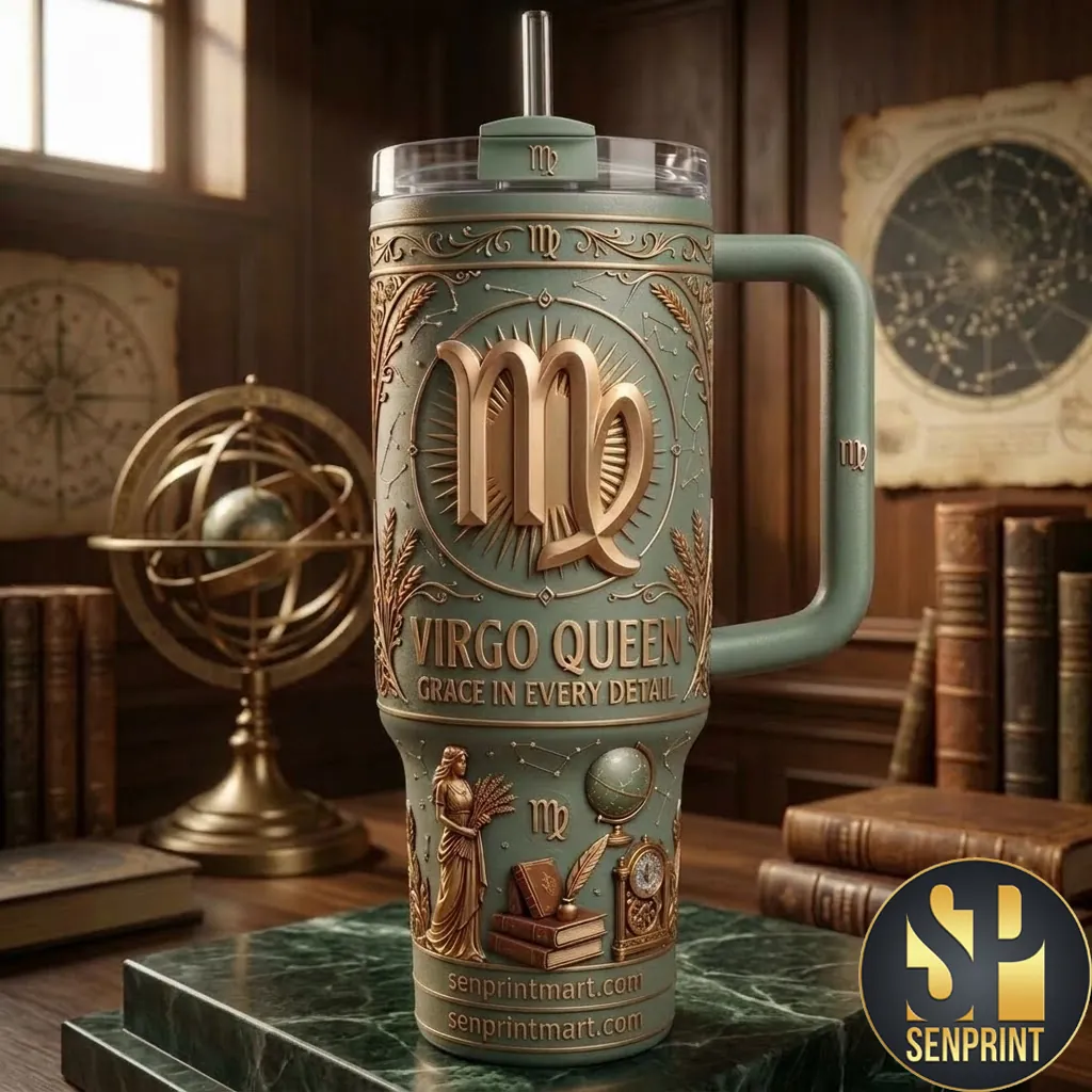Virgo Queen Astrology Personalized 40oz Insulated Tumbler