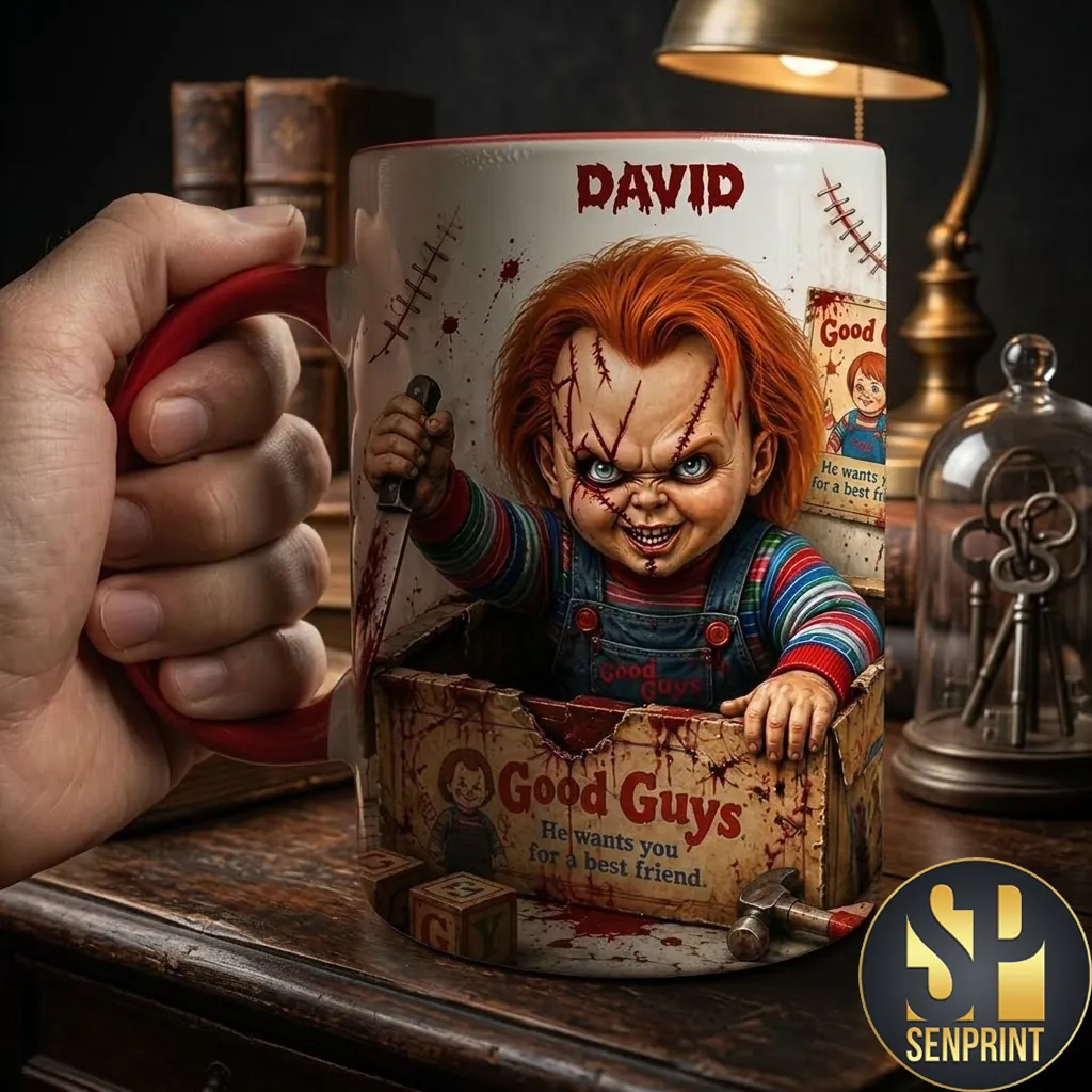 Personalized Chucky Good Guys Horror Movie Ceramic Mug