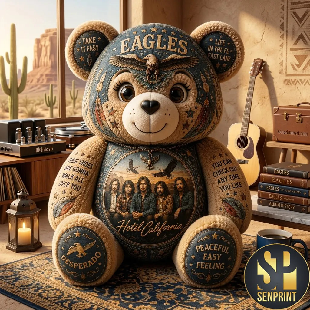 Eagles Hotel California Classic Rock Music Fan Custom Shaped Pillow