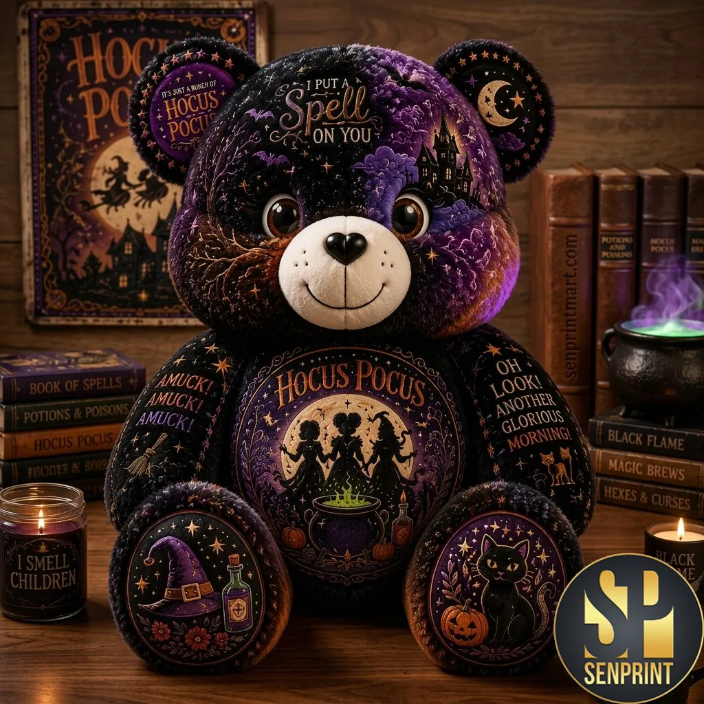 Hocus Pocus I Put A Spell On You Halloween Witch Decorative Shaped Pillow