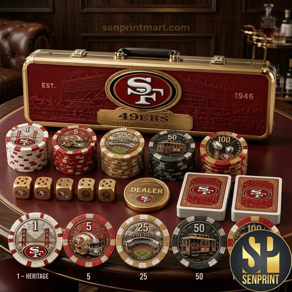 San Francisco 49ers Faithful To The Bay 300-Piece Poker Set
