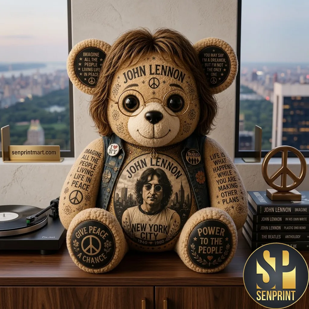 John Lennon Imagine New York City Commemorative Custom Shaped Pillow
