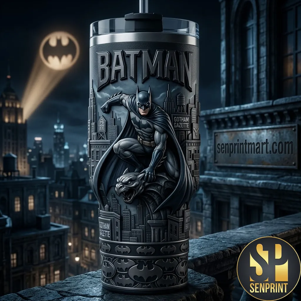 Batman Gotham City 3D Embossed Insulated Tumbler