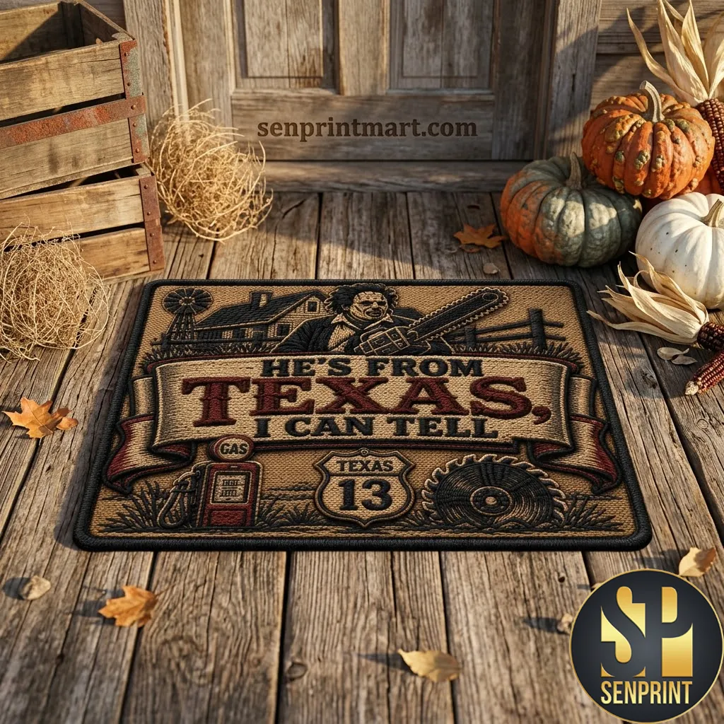 Texas Chainsaw Massacre Horror Movie Themed Welcome Door Mat