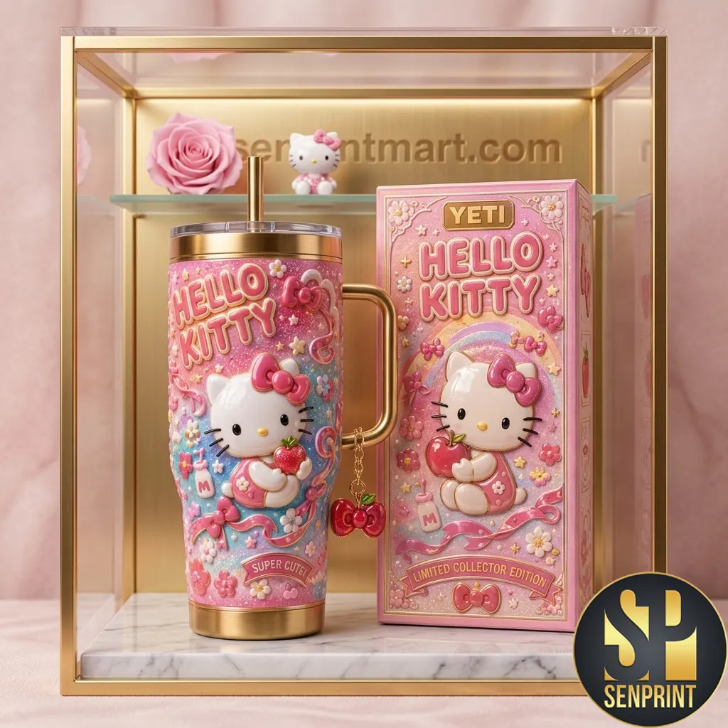 Hello Kitty Limited Collector Edition 40oz Stainless Steel Tumbler