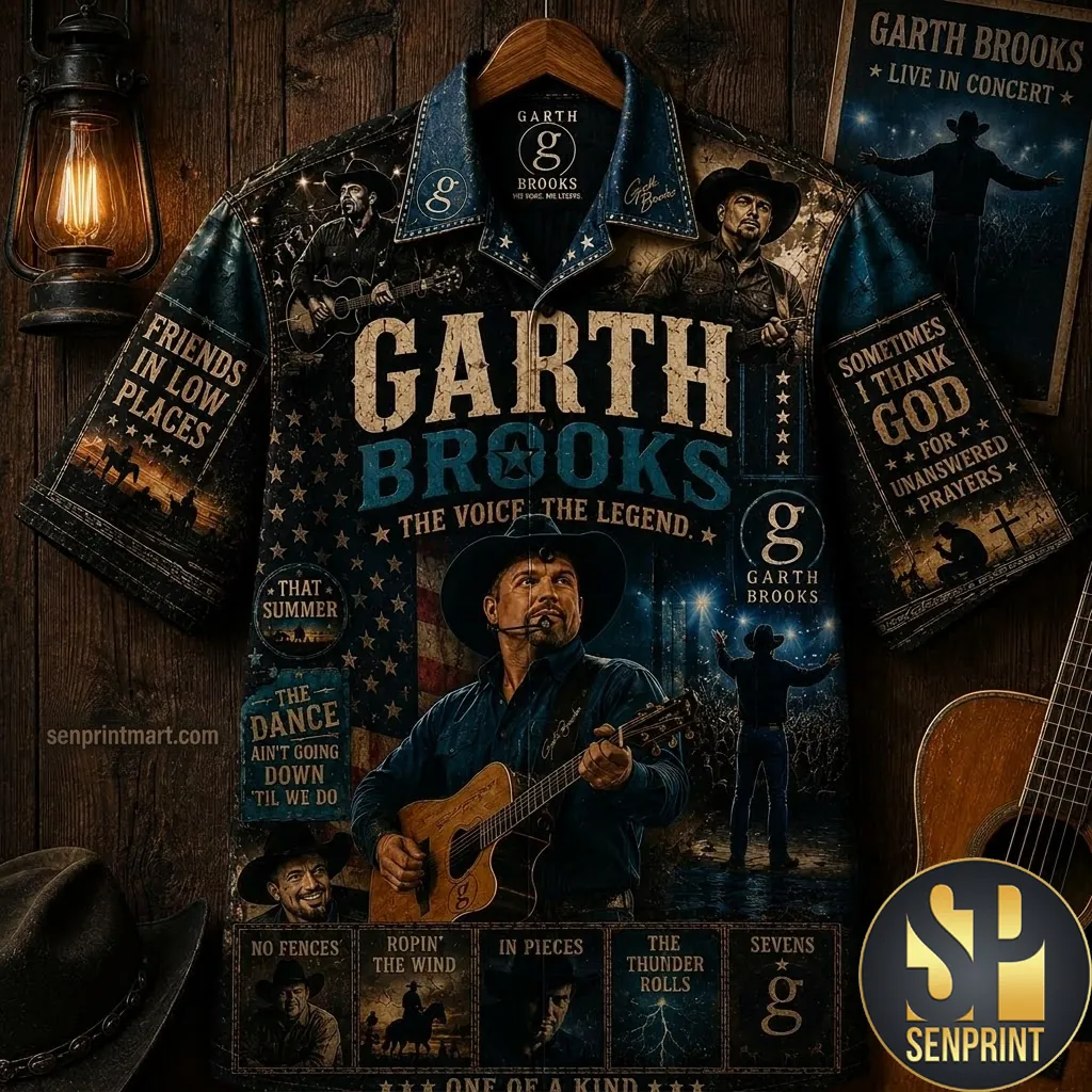 Garth Brooks The Legend Vintage Country Music Fan Hawaiian Shirt