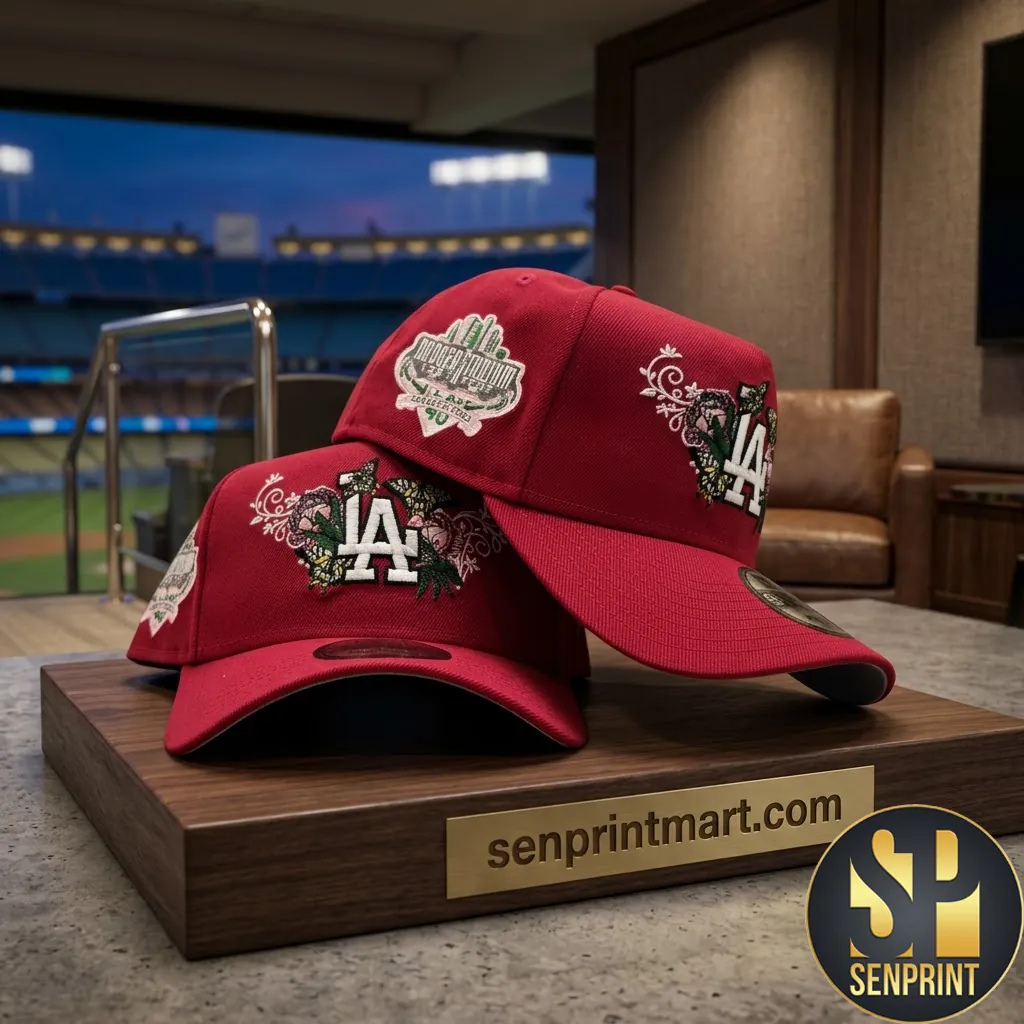 Los Angeles Dodgers 40th Anniversary Butterfly Logo Red Snapback Hat