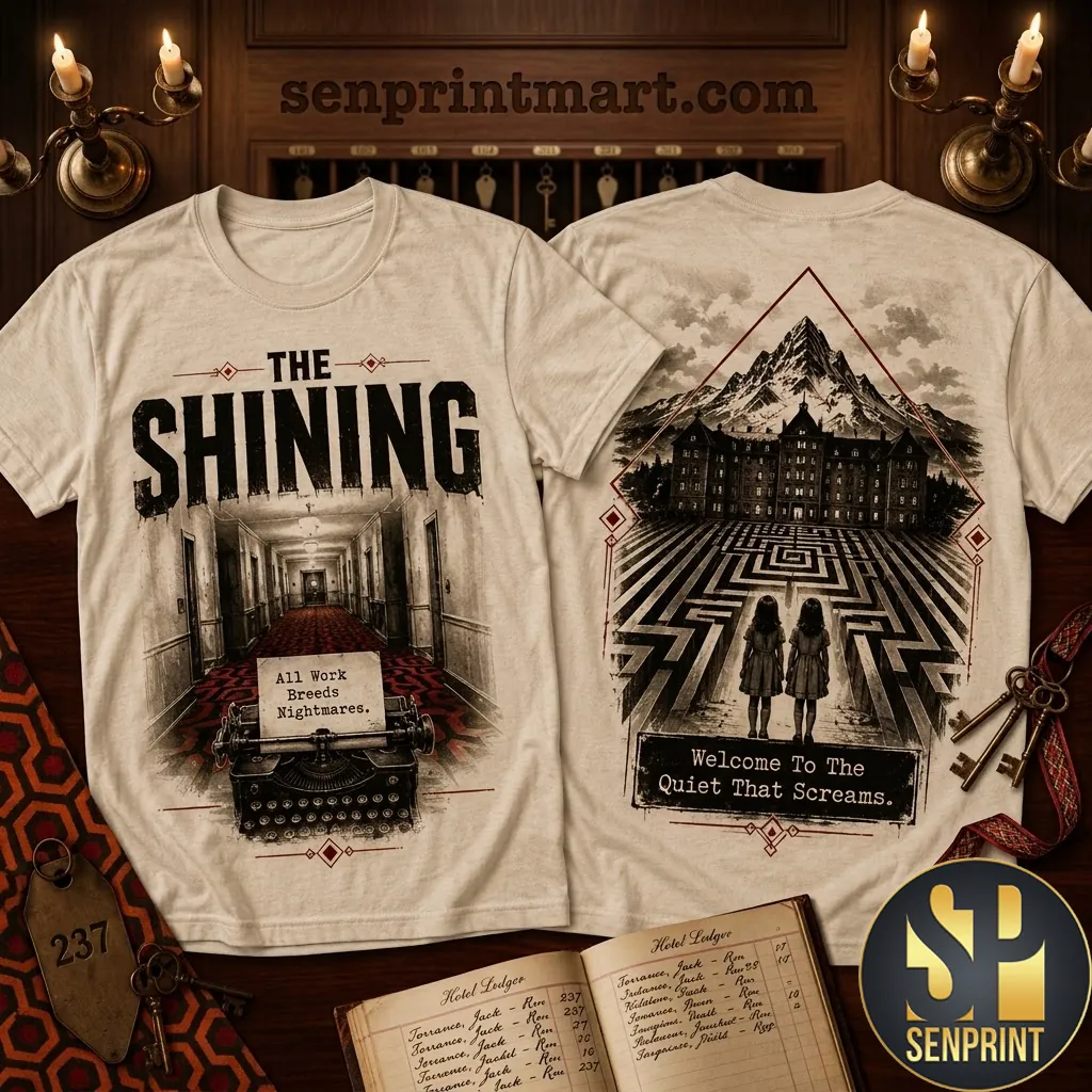 The Shining All Work Breeds Nightmares Horror Movie Graphic T-Shirt