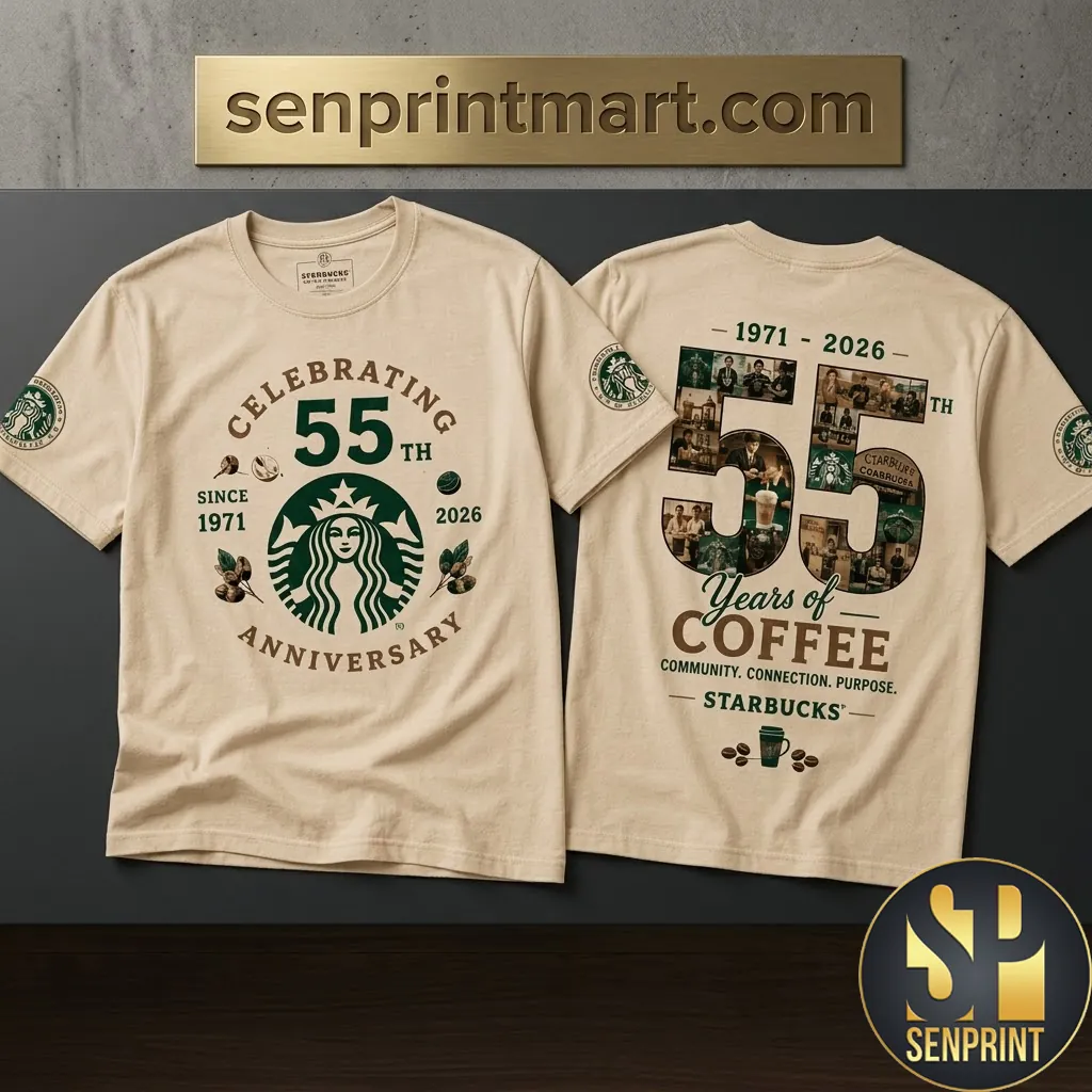 Starbucks 55th Anniversary 1971-2026 Graphic T-Shirt