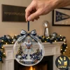 Fantasy Village Personalized Christmas Ornament with Not All Those Who Wander Are Lost Quote Fantasy Village Personalized Christmas Ornament with Not All Those Who Wander Are Lost Quote