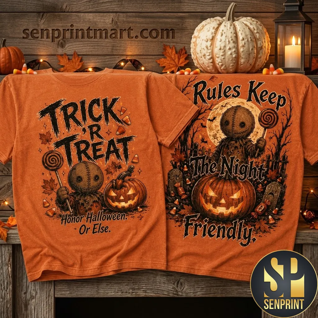 Trick R Treat Sam Honor Halloween Spooky Graphic T-Shirt