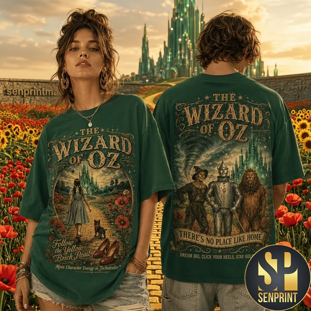 The Wizard of Oz Follow The Yellow Brick Road Vintage Graphic T-Shirt