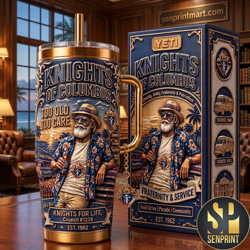 Knights Of Columbus Too Old Too Care Premium Insulated Tumbler