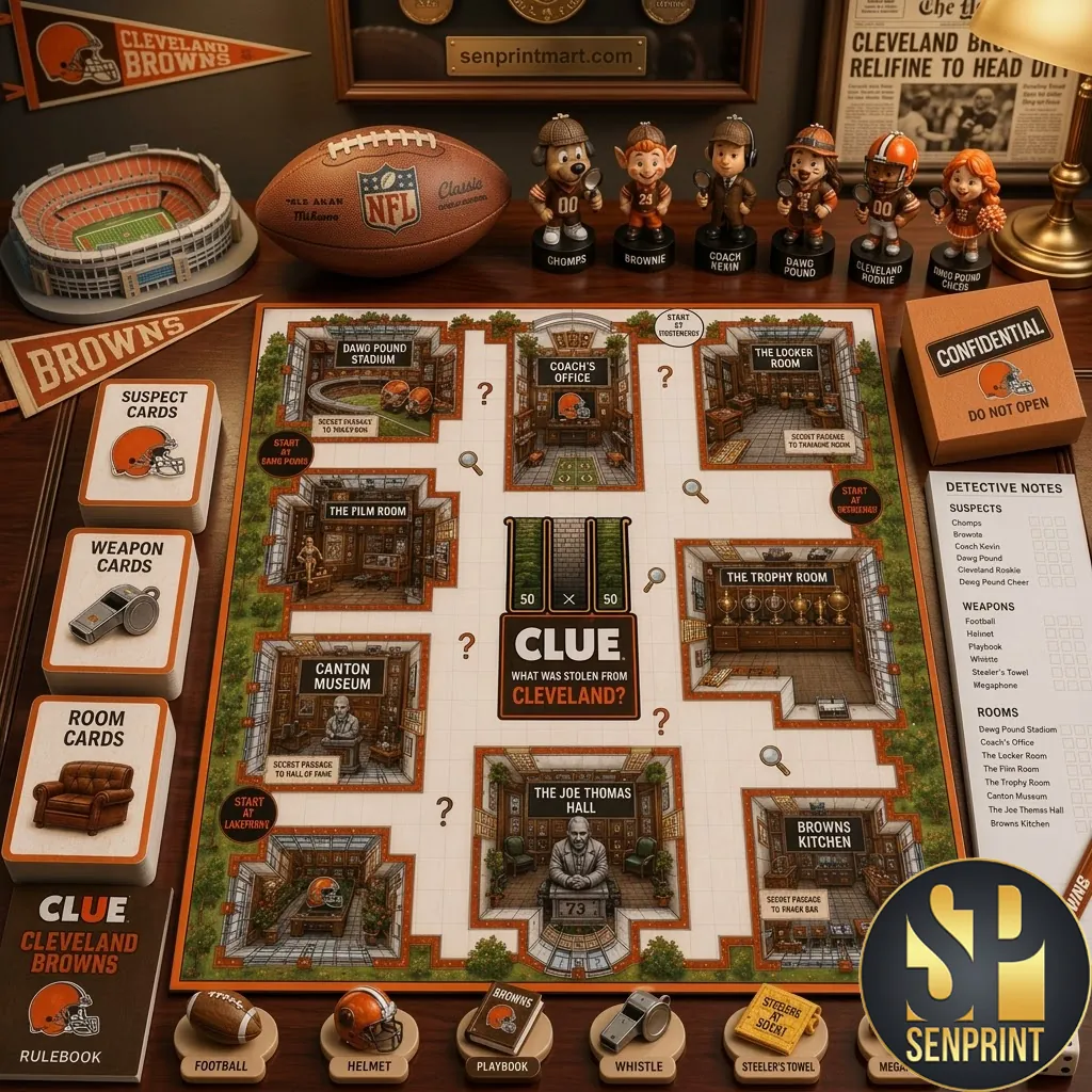 Cleveland Browns Clue Edition Premium NFL Strategy Board Game