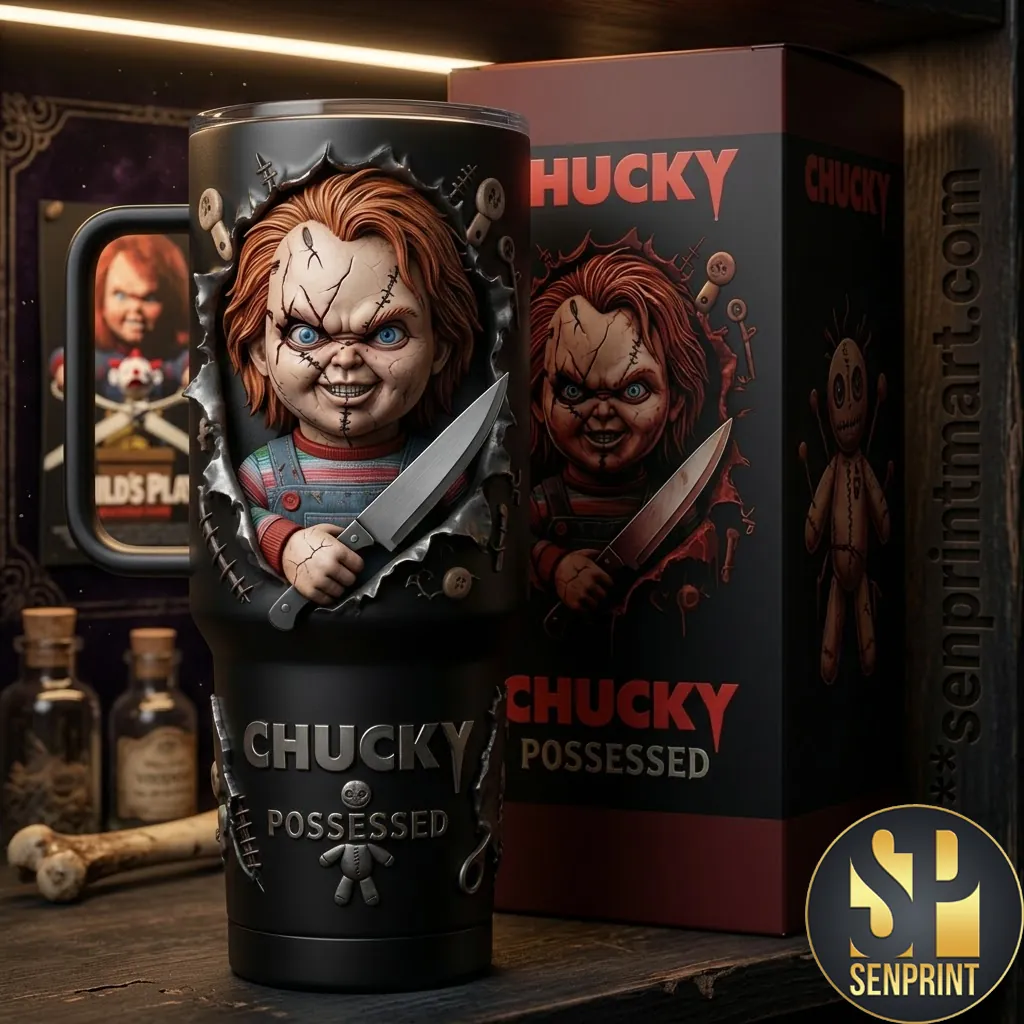 Chucky Possessed 3D Horror Movie Character 40Oz Tumbler