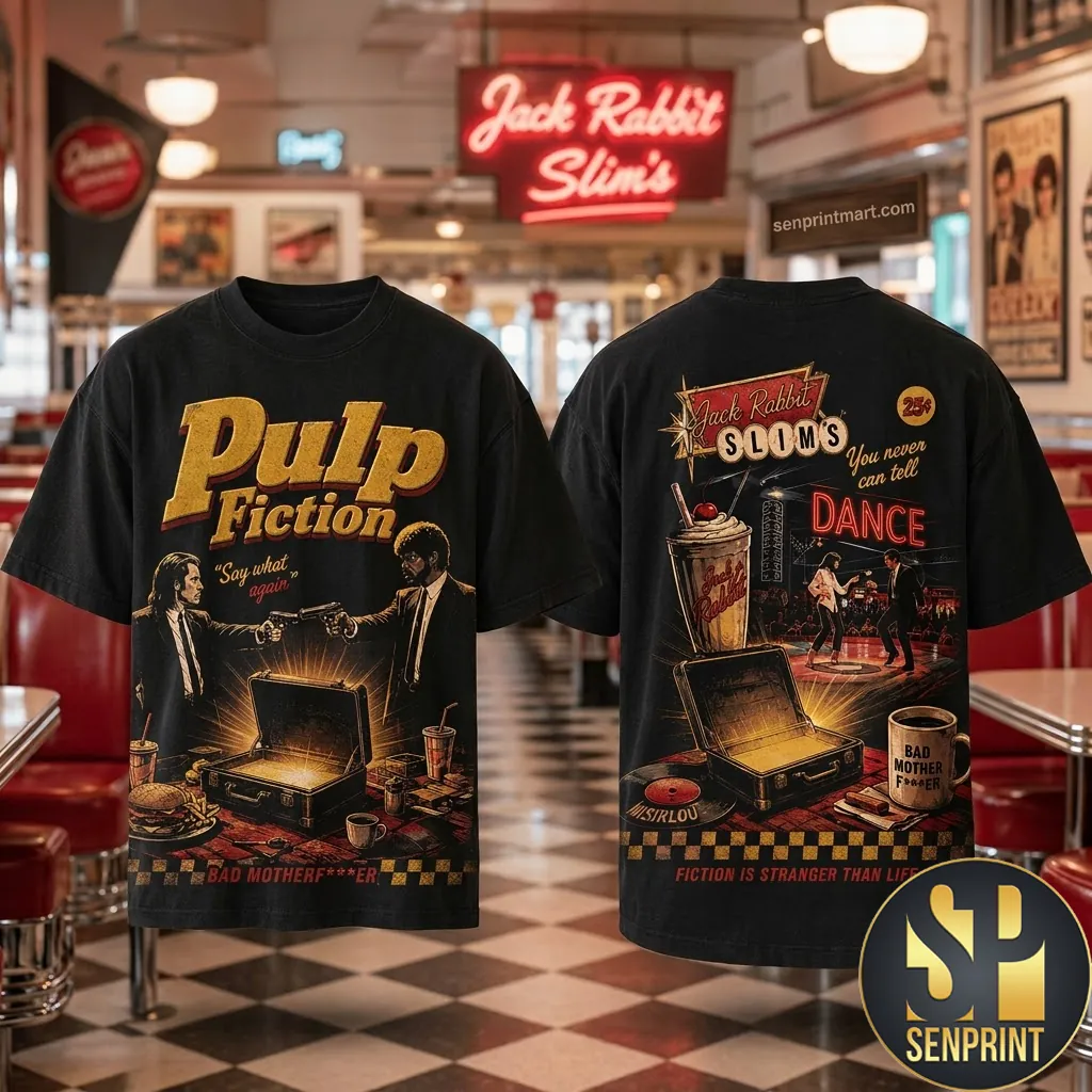 Pulp Fiction Jack Rabbit Slims Graphic 3D Print T-Shirt