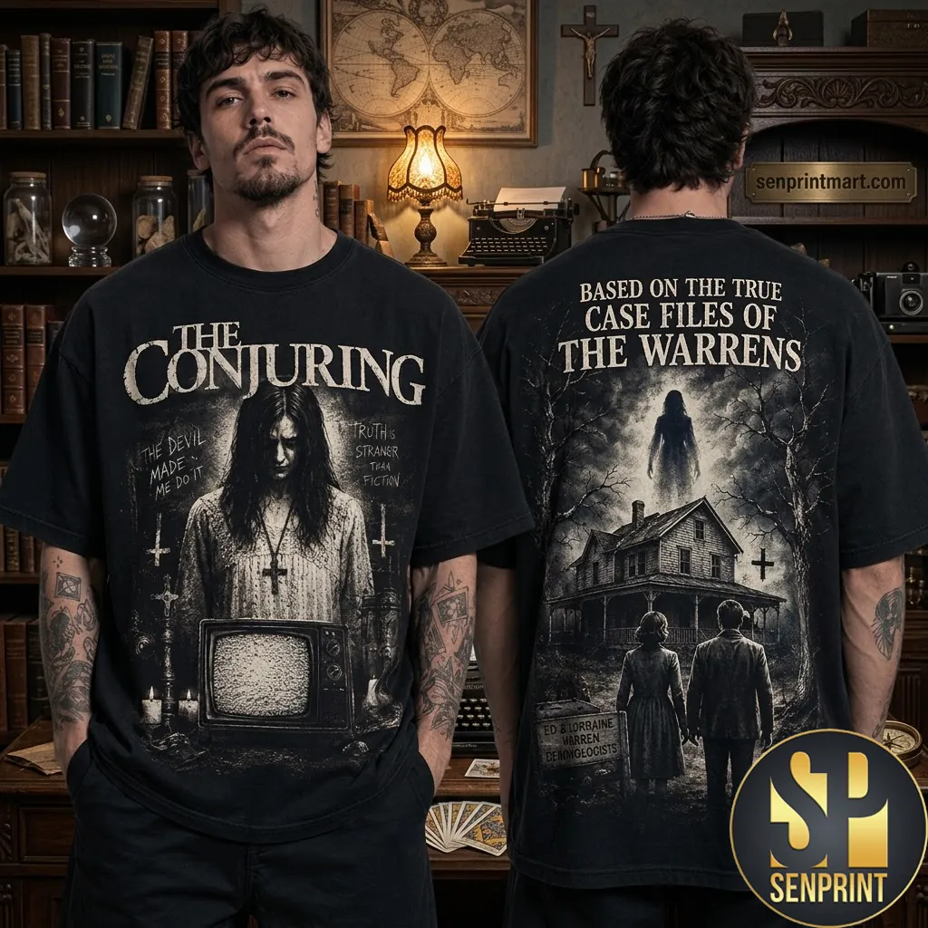 The Conjuring Case Files Warrens Horror Movie Graphic T-Shirt