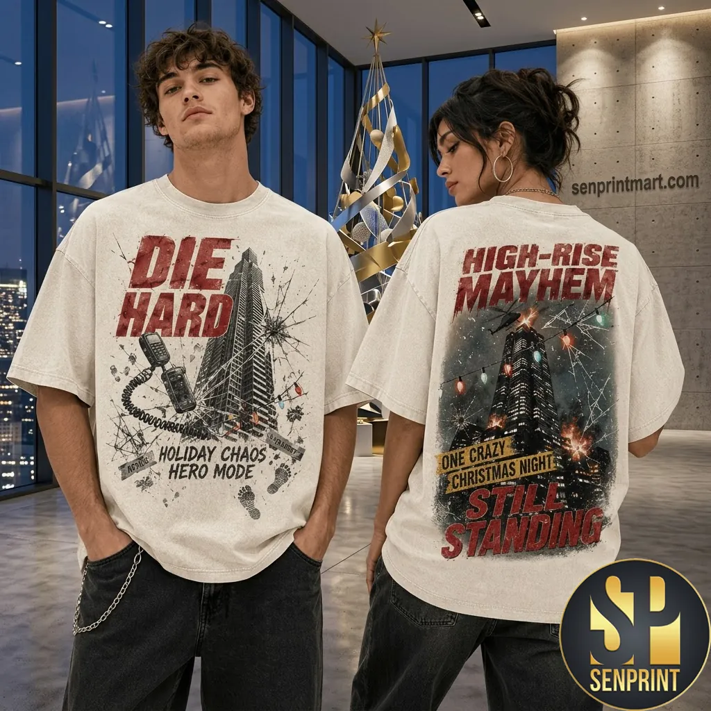 Die Hard High-Rise Mayhem Holiday Chaos Graphic T-Shirt