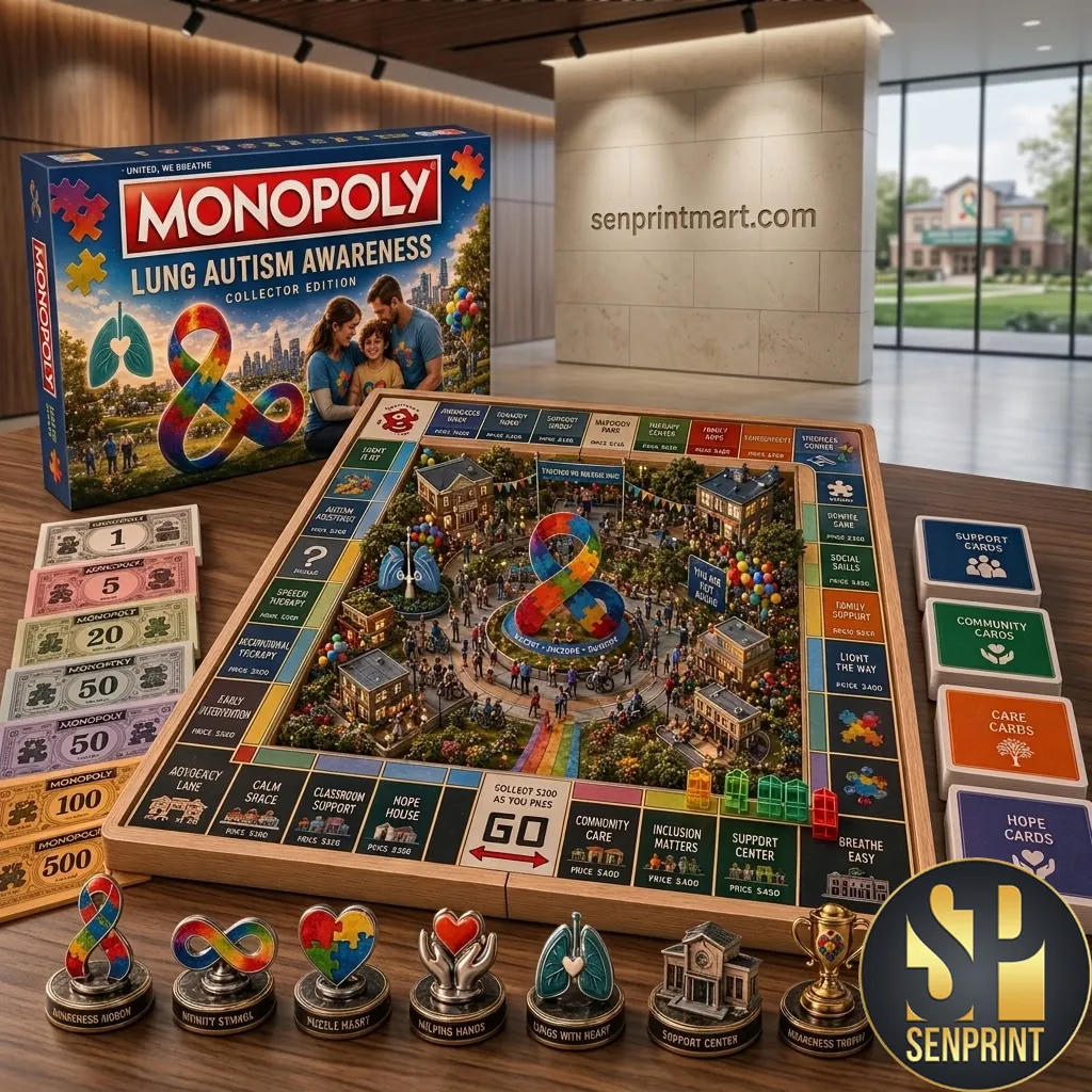 Monopoly Lung Autism Awareness Collector Edition Board Game