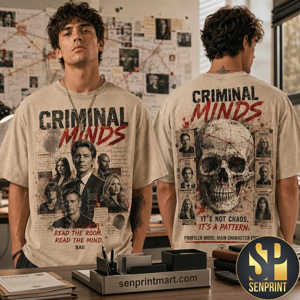 Criminal Minds BAU Read The Room Read The Mind Vintage Graphic T-Shirt