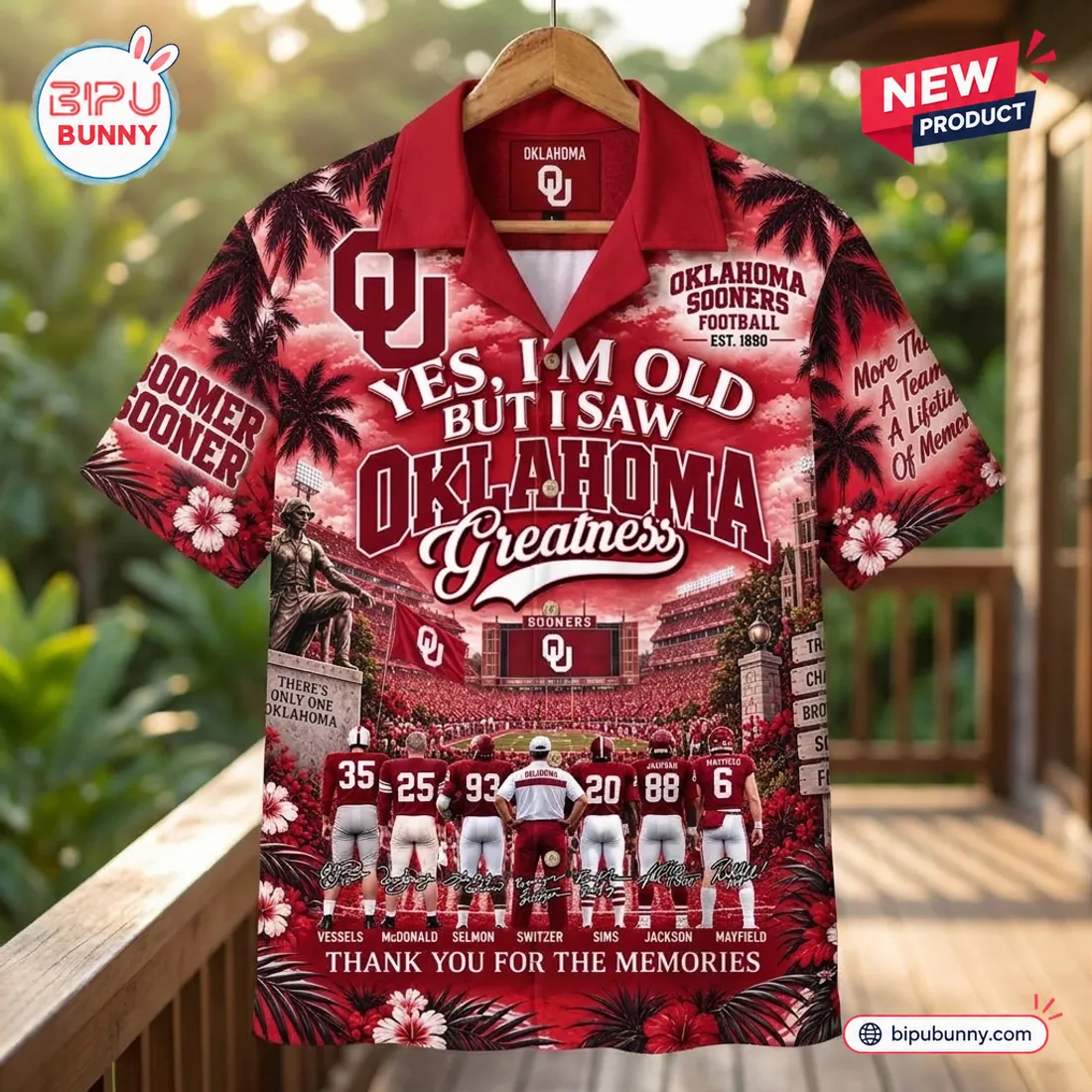 Oklahoma Sooners Boomer Sooner Yes I’m Old But I Saw Oklahoma Greatness Retro Football Legends Hawaiian Shirt