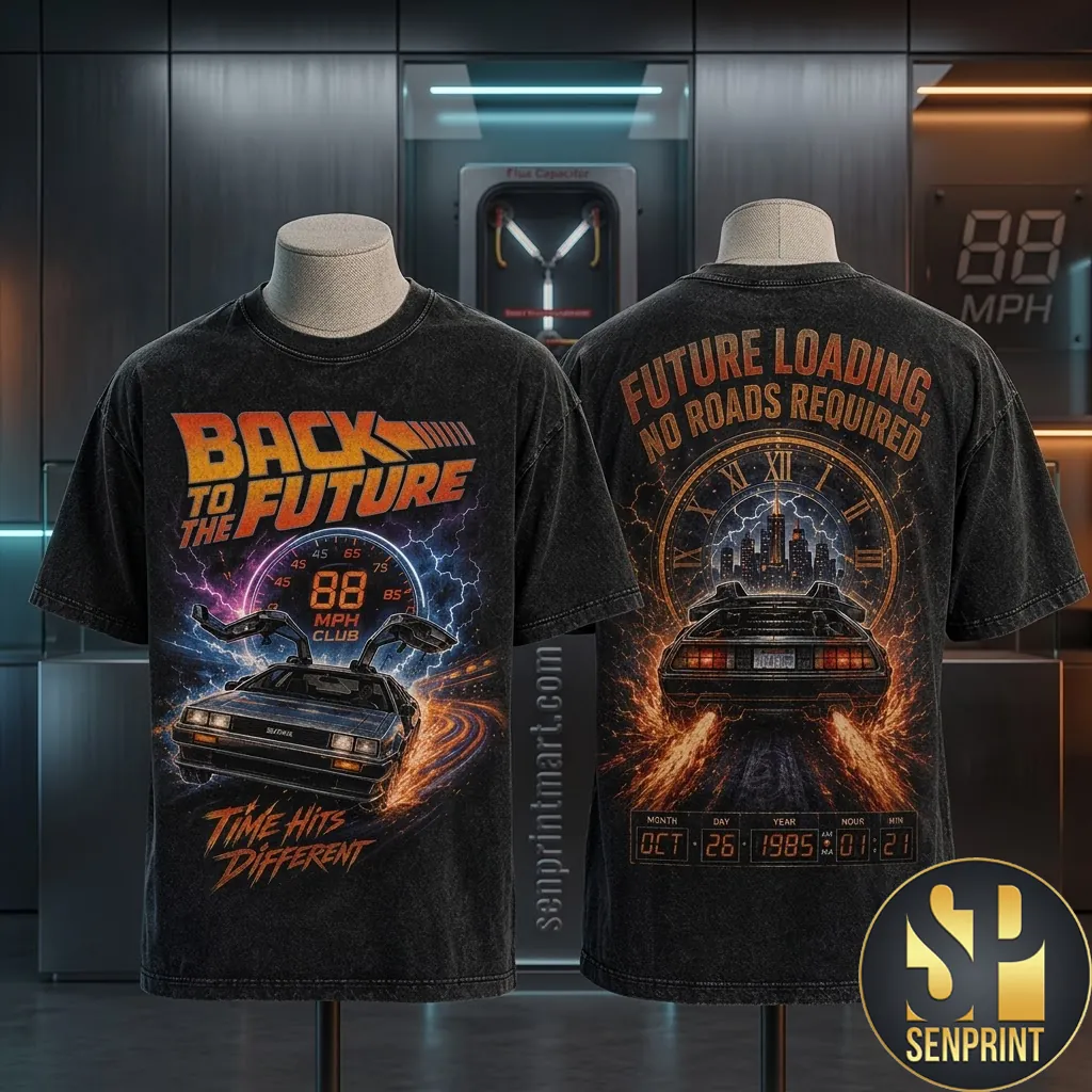 Back To The Future 88 MPH Time Machine Graphic T-Shirt
