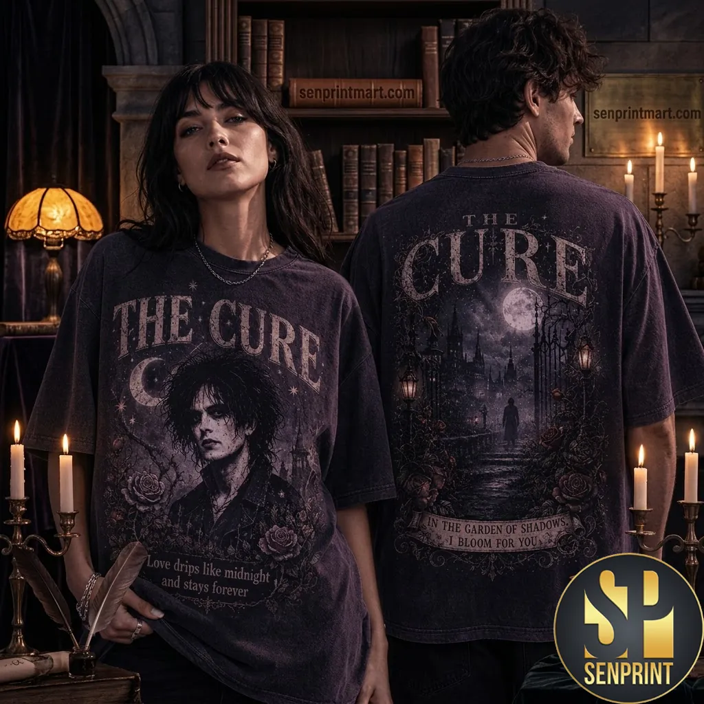The Cure Garden Of Shadows Vintage Style Graphic T-Shirt