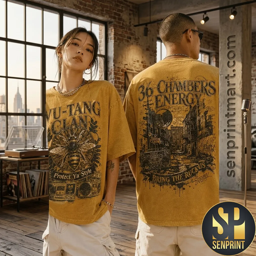 Wu Tang Clan 36 Chambers Energy Graphic Vintage Wash T-Shirt