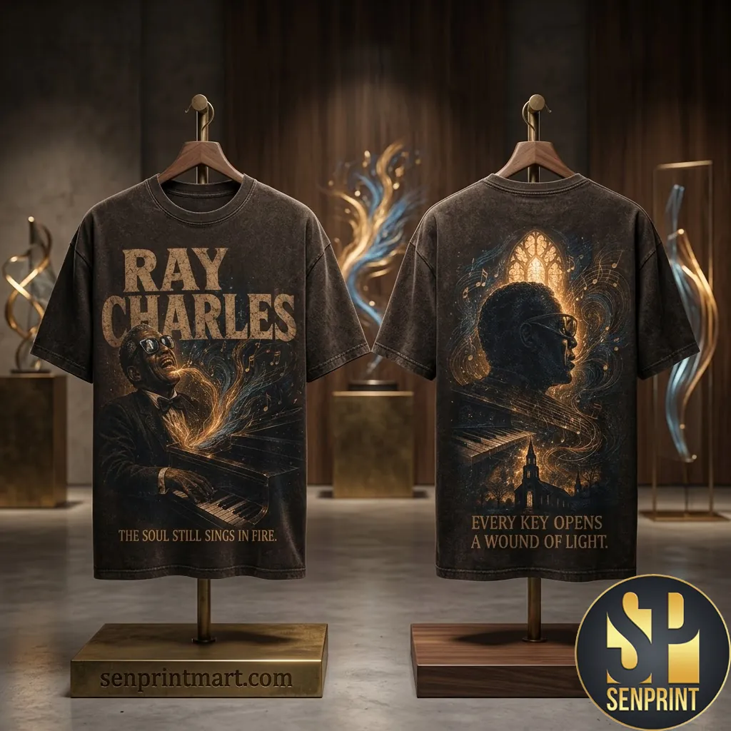 Ray Charles The Soul Still Sings Graphic 3D T-Shirt