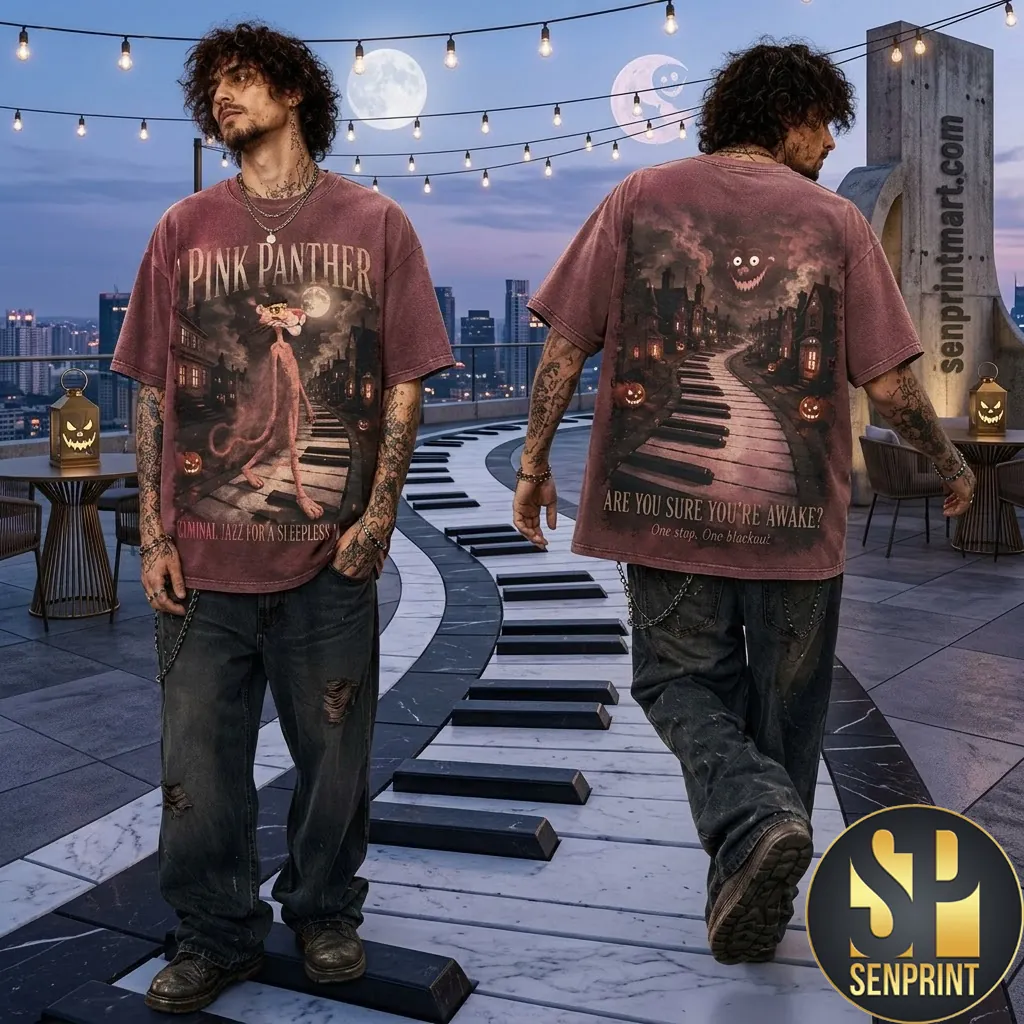 Pink Panther Sleepless Waltz Graphic Vintage Style T-Shirt