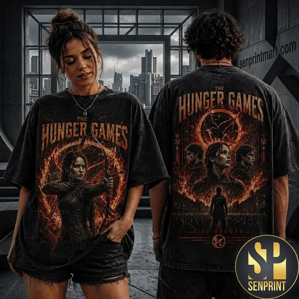 The Hunger Games Fire Reborn Vintage Graphic T-Shirt