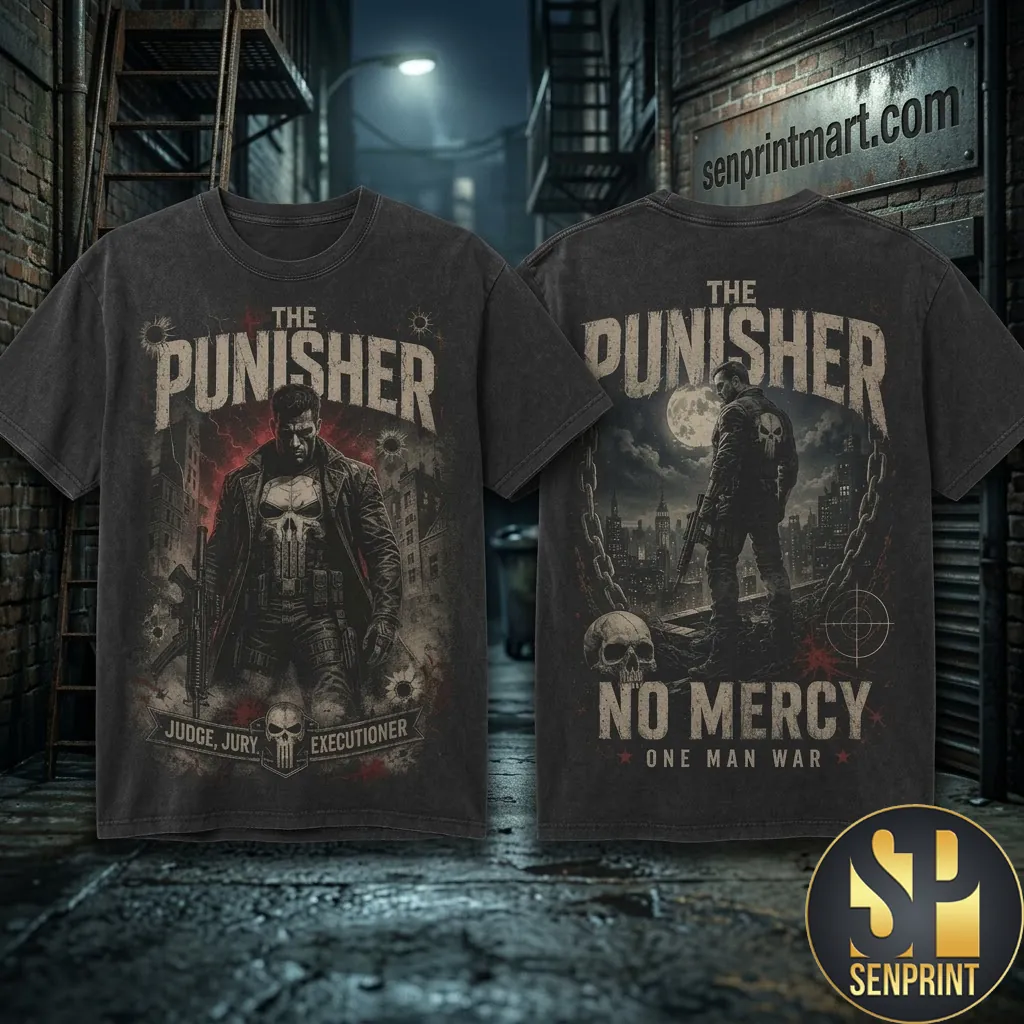 The Punisher Judge Jury Executioner Graphic T-Shirt