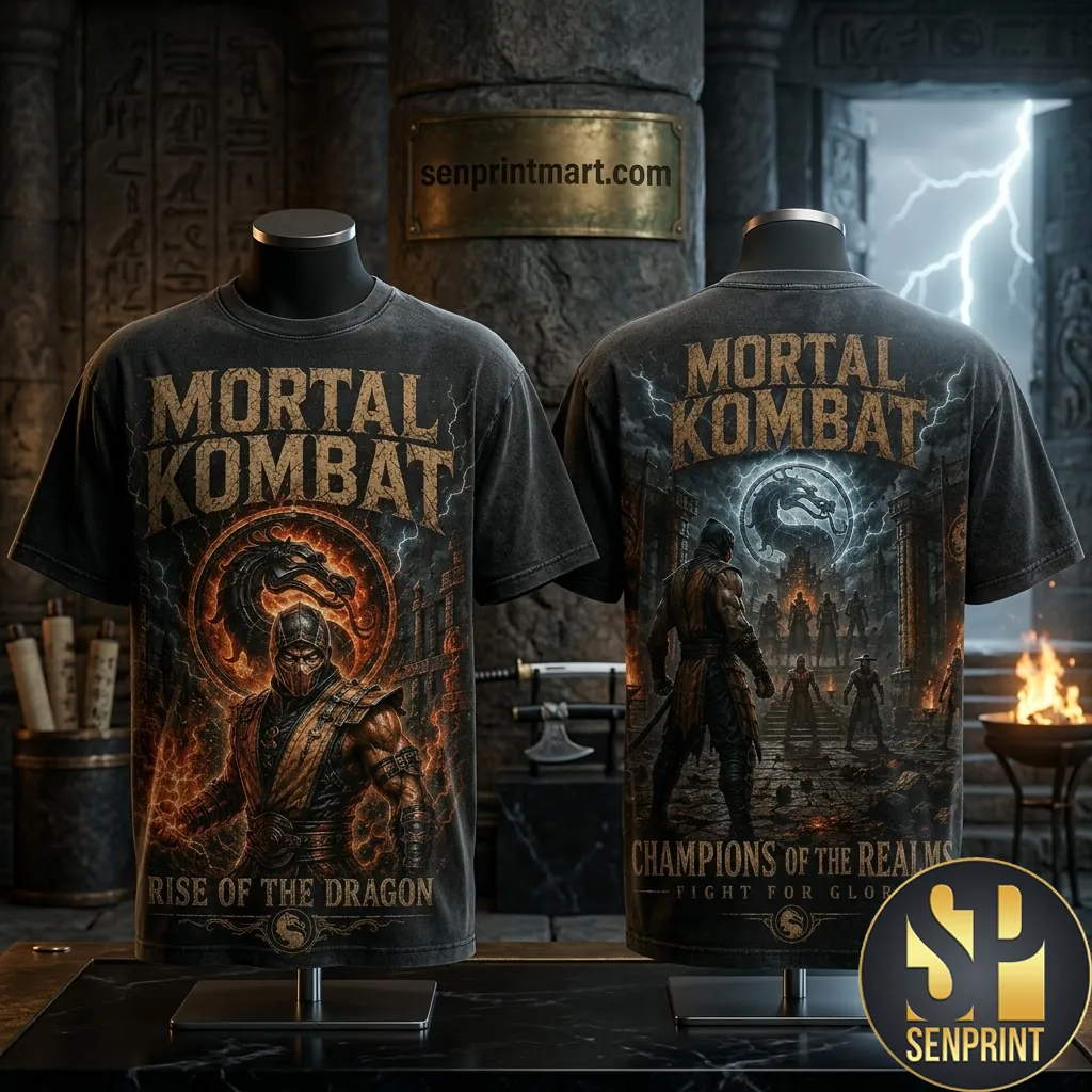Mortal Kombat Rise Of The Dragon 3D Graphic T-Shirt