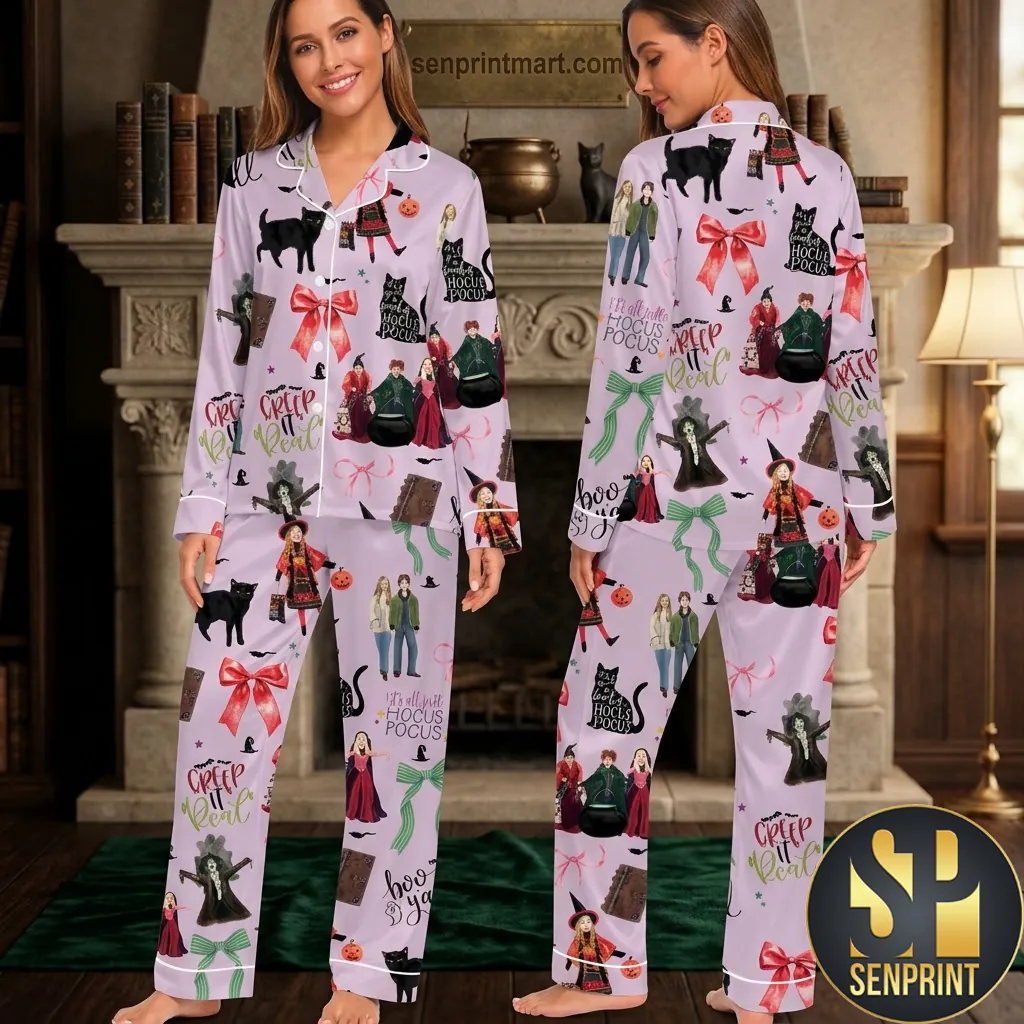 Hocus Pocus It Is All Just Hocus Pocus Halloween Pajamas Set